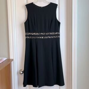 Liz Claiborne Sleeveless Black Fit and Flare Dress, NWOT
